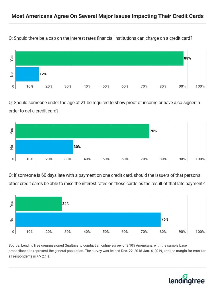 Most Americans agree on several major issues impacting their credit cards.